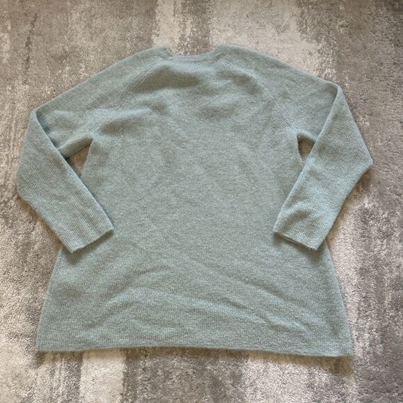 Eileen Fisher Sweater Womens Small Soft Seafoam Airy Washed Mohair Baby Alpaca - Picture 4 of 6